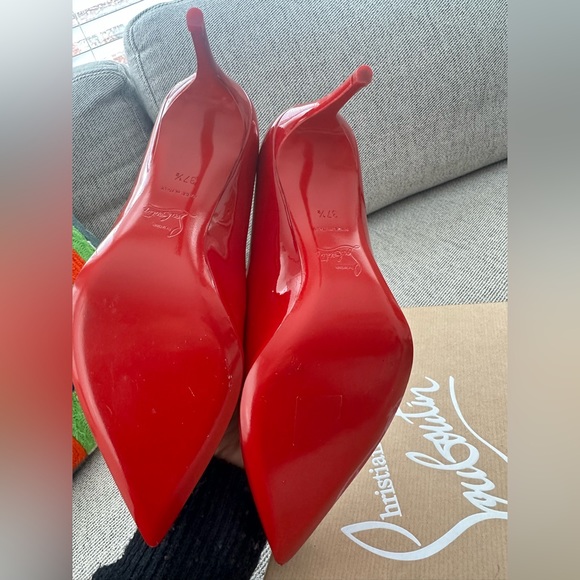 Christian Louboutin Kate 85 Patent red *New* 37.5 size - Picture 9 of 11
